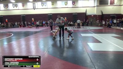 SPW-6 lbs Quarterfinal - Anthony Watson, Evansdale Wolves vs Cole Spenner, Lynx Wrestling Club