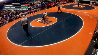 113 lbs Quarterfinals (8 Team) - Owen Petersen, Coal City vs Tucker Garey, Stanford (Olympia)