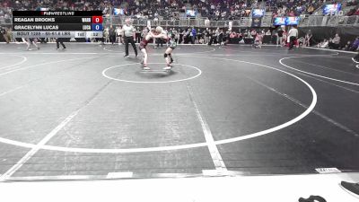 85-91.6 lbs Consi Of 8 #2 - Reagan Brooks, Warrensburg Elite Youth Wrestling vs Gracelynn Lucas, Lucas Wrestling Club