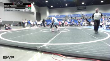 144 lbs Quarterfinal - Logan Perrone, Mighty Bluebirds vs Jaxon Backus, SAWA