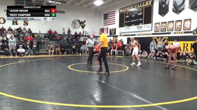 138 lbs 1st Place Match - Riley Hanford, West Marshall vs Jaxon Regan, Waukon