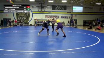 285 lbs Semifinal - Grayson Chrones, Central DeWitt vs Will Clausen, Benton Community