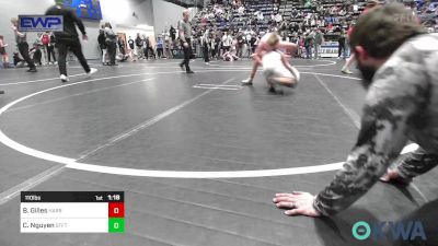 110 lbs Round Of 16 - Brady Gilles, Harrah Little League Wrestling vs Cole Nguyen, Standfast