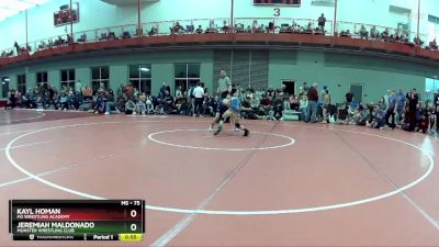 75 lbs Champ. Round 2 - Jeremiah Maldonado, Munster Wrestling Club vs Kayl Homan, M3 Wrestling Academy