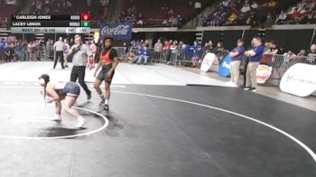 G 145 lbs Cons. Round 2 - Carleigh Jones, North DeSoto Girls vs Lacey Lenox, New Orleans Military & Maritime Girls