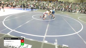 165 lbs Consolation - ZyEkiel Langston, Wrightwood Wrestling Club vs Damian Porter, Porter House