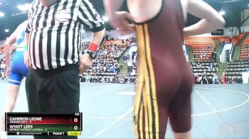 113 lbs Quarterfinals (8 Team) - Wyatt Lees, Detroit Catholic Central vs Cameron Leone, Warren Mott