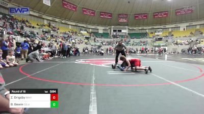 75 lbs Round Of 16 - Zain Grigsby, Bentonville Wrestling Club vs Bearett Bowin, Columbus Wrestling Club