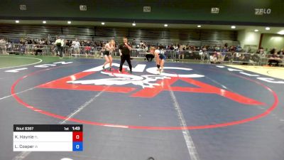 118 lbs Consi Of 16 #1 - Kendal Haynie, FL vs Lilli Cooper, IA