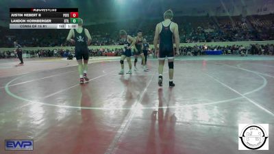160 lbs Consi Of 16 #1 - Justin Hebert II, Poteau vs Landon Hornberger, Stillwater Wrestling