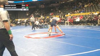 190 Class 2 lbs Cons. Round 1 - Matrim Politte, Central (Park Hills) vs Zachary Myers, Cassville