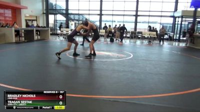 157 lbs Quarterfinal - Teagan Sestak, Iowa City, Liberty vs Bradley Nichols, Linn-Mar