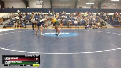 197 lbs Quarterfinal - Micah Kunkle, Messiah vs Valentino Pryor, McDaniel