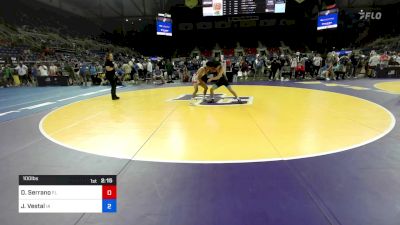 100 lbs Cons 16 #1 - David Serrano, FL vs Jaxsen Vestal, IA