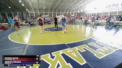 165 lbs Placement Matches (8 Team) - Tayson Wylie, Utah Black vs Gideon Carlisle, Arkansas