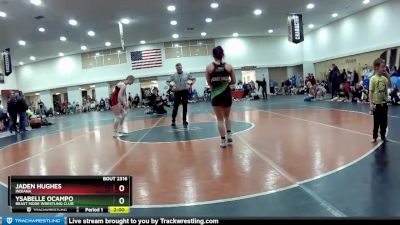 112 lbs Semifinal - Ysabelle Ocampo, Beast Mode Wrestling Club vs Jaden Hughes, Indiana