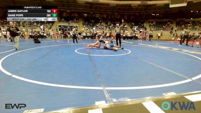 155 lbs Consi Of 4 - James Gaylor, Tahlequah Wrestling Club vs Gage Pope, Claremore Wrestling Club