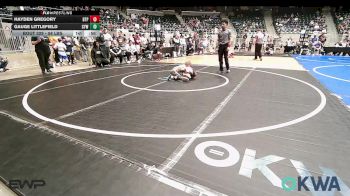 58 lbs Consi Of 8 #1 - Hayden Gregory, Tulsa Blue T Panthers vs Gauge Littlefield, Coweta Tiger Wrestling