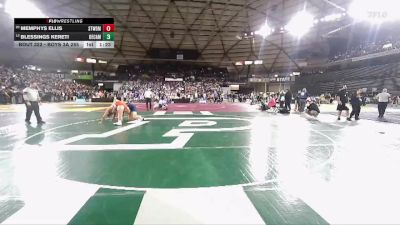 Boys 3A 285 lbs Champ. Round 2 - Blessings Kereti, Decatur vs Memphys Ellis, Stanwood