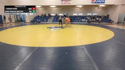 197 lbs Cons. Semi - Juan Carlos Escutia, Menlo vs Chase Stieb, Doane