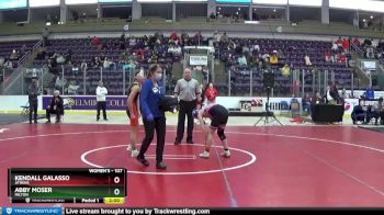 107 lbs Semifinal - Kendall Galasso, Athens vs Abby Moser, Milton