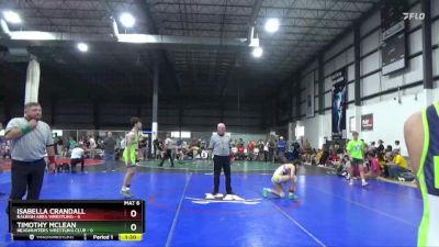 113 lbs Placement Matches (8 Team) - Timothy McLean, HEADHUNTERS WRESTLING CLUB vs Isabella Crandall, RALEIGH AREA WRESTLING