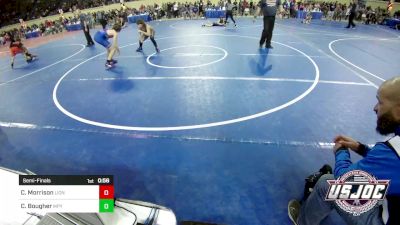 130 lbs Semifinal - Cooper Morrison, Lions Wrestling Academy vs Cameron Bougher, Mannford Pirate Youth Wrestling