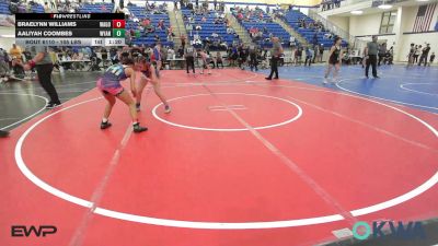 105 lbs Semifinal - Braelynn Williams, Wagoner Takedown Club vs Aaliyah Coombes, Wyandotte Youth Wrestling