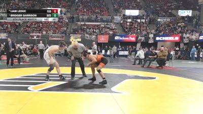 AA - 165 lbs 5th Place Match - Bridger Garrison, Butte vs Liam LeDuc, Flathead (Kalispell)