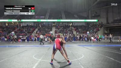 105 lbs Cons. Round 1 - Paisley Perkins, Caney Valley vs Marlee Chambers, Trailhands