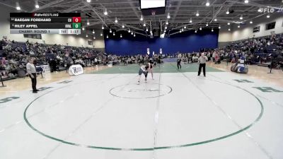 126 lbs Champ. Round 1 - Riley Appel, Hidden Valley vs Raegan Forehand, Caroline High