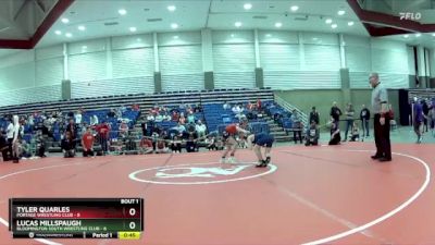 90 lbs Round 1 (6 Team) - Tyler Quarles, Portage Wrestling Club vs Lucas Millspaugh, Bloomington South Wrestling Club