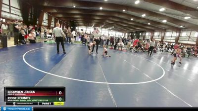 46 lbs Cons. Round 2 - Ridge Roundy, Bear River Junior High Wrestling Club vs Browden Jensen, Devils Wrestling