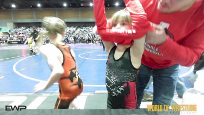 46 lbs Round Of 16 - Harper Franklin, Mckinleyville Youth Wrestling vs Harleigh Workman, Fallon Outlaws Wrestling Club