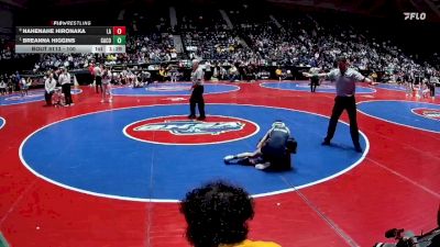 100 lbs Quarterfinal - Breanna Higgins, Camden County vs Nahenahe Hironaka, Lassiter H.S.