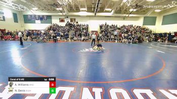 132 lbs Consi Of 8 #2 - Aidan Williams, Windham vs Noah Denis, Souhegan