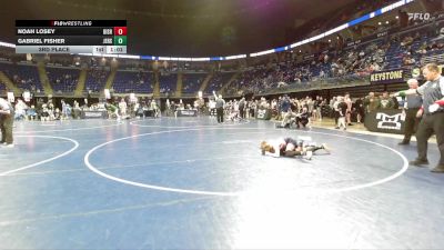 103 lbs 3rd Place - Noah Losey, Bishop McCort vs Gabriel Fisher, Jersey Shore