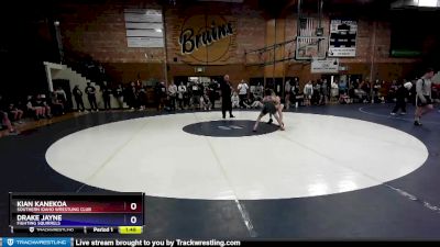 100 lbs Semifinal - Kian Kanekoa, Southern Idaho Wrestling Club vs Drake Jayne, Fighting Squirrels