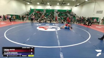 115 lbs 3rd Place Match - Trona Bates, Wyoming vs Allison Kissack, Eastside United Wrestling Club