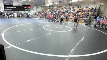 120 lbs Champ. Round 2 - Jorge Vargas, Westminster vs Alex Ruiz, Corona