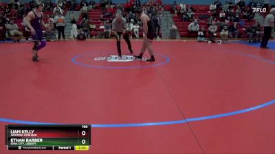 190 lbs Cons. Round 3 - Ethan Barber, Iowa City, Liberty vs Liam Kelly, Western Dubuque
