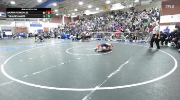 120 lbs Champ. Round 2 - Aaron Gonzalez, Mater Dei vs Slade Hanes, La Quinta L (La Quinta)
