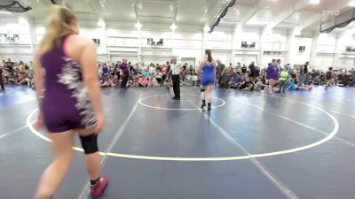 150 lbs Round Robin 3 - Kaylee Minton, SouthTown Savages-Girls vs Katy Cesario, Backyard Barbies Purple