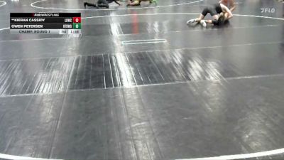 123 lbs Champ. Round 1 - **Kieran Cassidy, Level Up Wrestling Center vs Owen Petersen, Harrison Top Dog Wrestling Clu