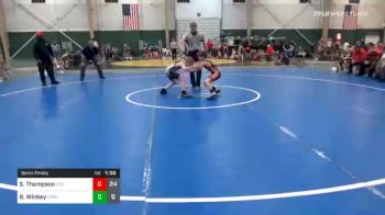 84 lbs Semifinal - Sawyer Thompson, 2 Tuff Gym vs Braxton Winkey, CIWC