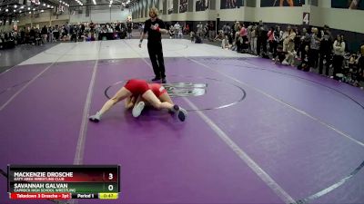 132 lbs 3rd Place Match - Mackenzie Drosche, Katy Area Wrestling Club vs Savannah Galvan, Caprock High School Wrestling