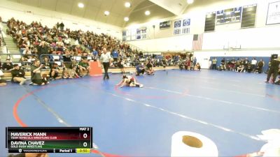 62 lbs Quarterfinal - Davina Chavez, Gold Rush Wrestling vs Maverick Mann, Team Temecula Wrestling Club