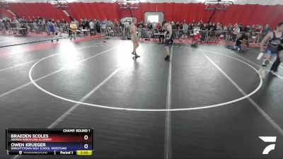 160 lbs Champ. Round 1 - Braeden Scoles, Askren Wrestling Academy vs Owen Krueger, Wrightstown High School Wrestling