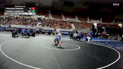 D1-113 lbs Cons. Round 1 - Francisco Miranda, Sunnyside High School vs Dominic Hasbrouck, Sandra Day O`Connor High School