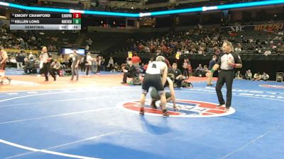 157 Class 1 lbs Semifinal - Emory Crawford, El Dorado Springs vs Kellen Long, North Callaway
